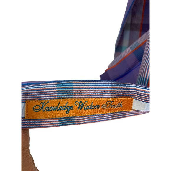 New 2XL Robert Graham Plaid Short Sleeve Button Shirt Contrast Trim NWOT 6515 - Picture 8 of 16